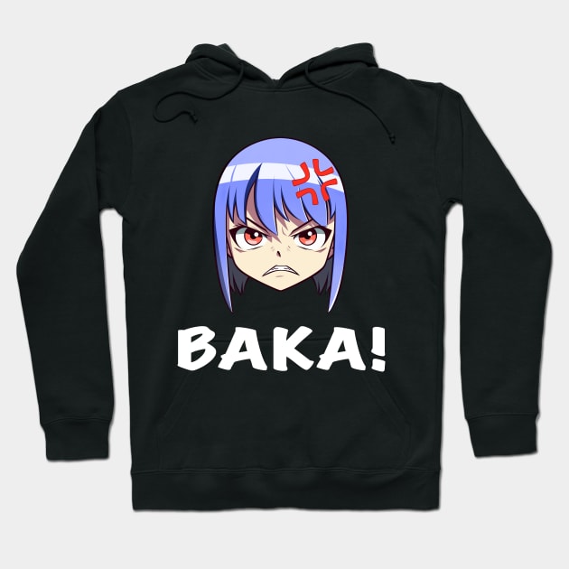 Angry Anime Face Emoji Baka! - Anime Shirt Hoodie by KAIGAME Art